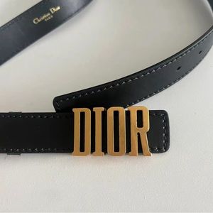 Dior D-FENCE BELT Size 70 Black Smooth Calfskin, 30 MM Brand New with box!!